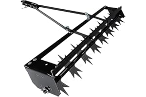 Aurogsky 32" Rolling Lawn Aerators,Push Lawn Aerator Tool,Manual Tow Behind Aerator Tool Roller with 8 Spikes for Lawn,Yard Patio and Garden- Black