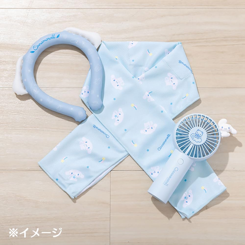 Sanrio Cinnamoroll 2-Way Fan - Cinnamoroll Character, 7.1 x 3.9 x 1.6 inches (18 x 10 x 4 cm)