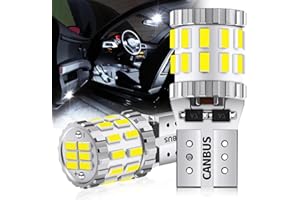 LEDMIRCY 168 W5W T10 194 LED Bulb White Canbus 12V 30SMD Error Free 152 921 LED Bulbs Car Interior Exterior Lights Dome Map Door Reading Trunk Backup Tail Lights License Plate lamp/2 PCS-30 SMD