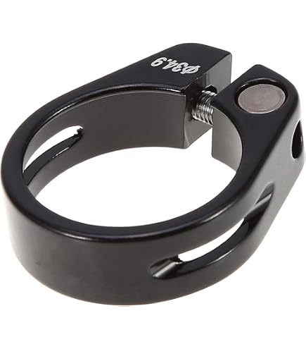 Abrazadera Para Tija De Sillín De Bicicleta - Compatible Con Rieles De Carbono 7x9 Mm - Ovalada/Redonda - Metal Negro