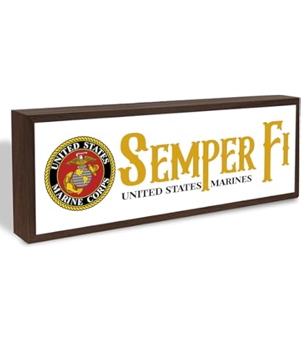 Amazon.com: Hobby Lobby USMC Marines Wall Decor Sign, Black with
