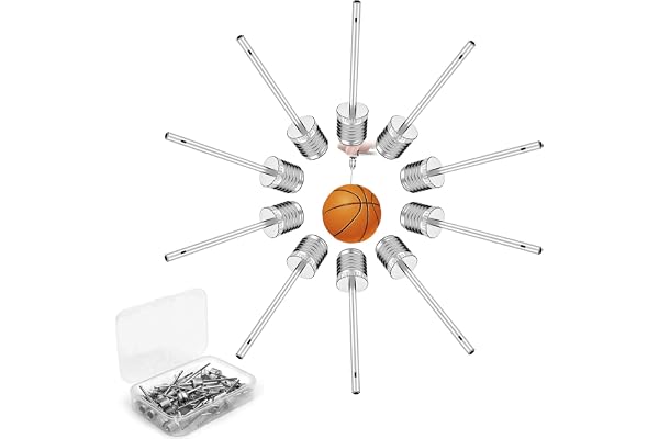 Ball Pump Inflation Needle, 20 Pcs Stainless Steel Air Pump Needles, Sports Balls Inflator Needles Suitable for Blowing Up Fo