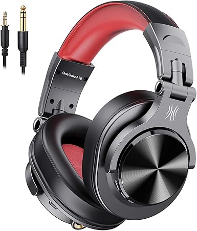 Amazon Co Jp Oneodio Fusion ヘッドホン Bluetooth 50時間 c対応 高性能 高音質 モニターヘッドホン 密閉型 低音強化 有線 無線 赤黒 家電 カメラ