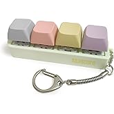 Akascord Keyboard Fidget, Finger Fidget Clicker Keychain Accessories Stress Relief for Adults (Four Colors)