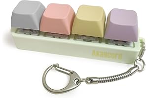 Akascord Keyboard Fidget, Finger Fidget Clicker Keychain Accessories Stress Relief for Adults (Four Colors)