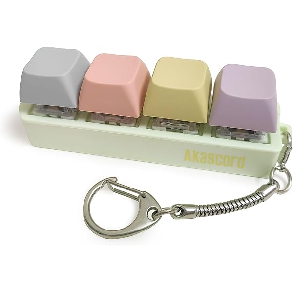 Lot De 2 Porte-clés Anti-Stress – Clavier Mécanique Avec Clics Sonores – 4 Touches Colorées – Idéal Pour Anxiété Et Concentration