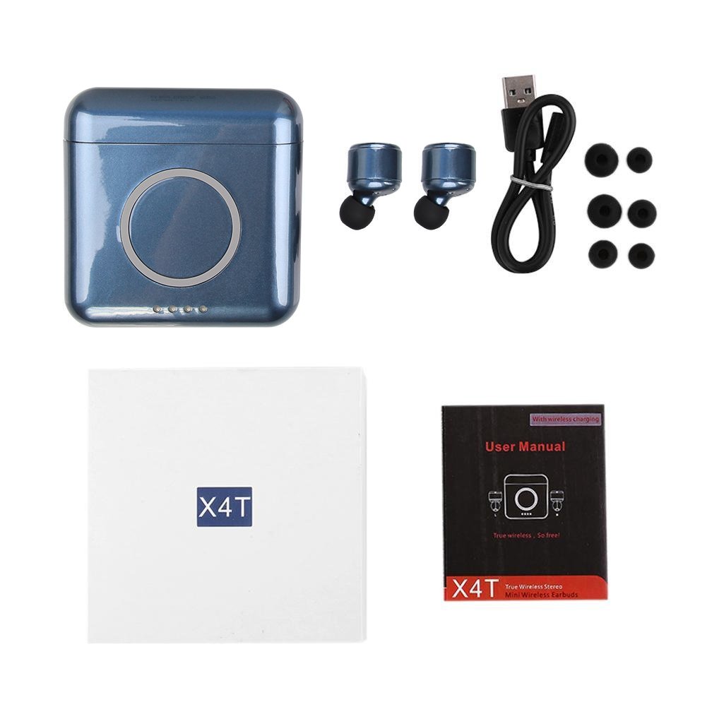 Bluetooth Headphones Wireless Earphones with Magnetic 5200mAh USB Power Bank Wireless Charging Case, Sensitive Touch Control Wireless Earbuds, In-Ear Stereo Headset for Samsung/ iPhone/ Android/ IOS (blue)