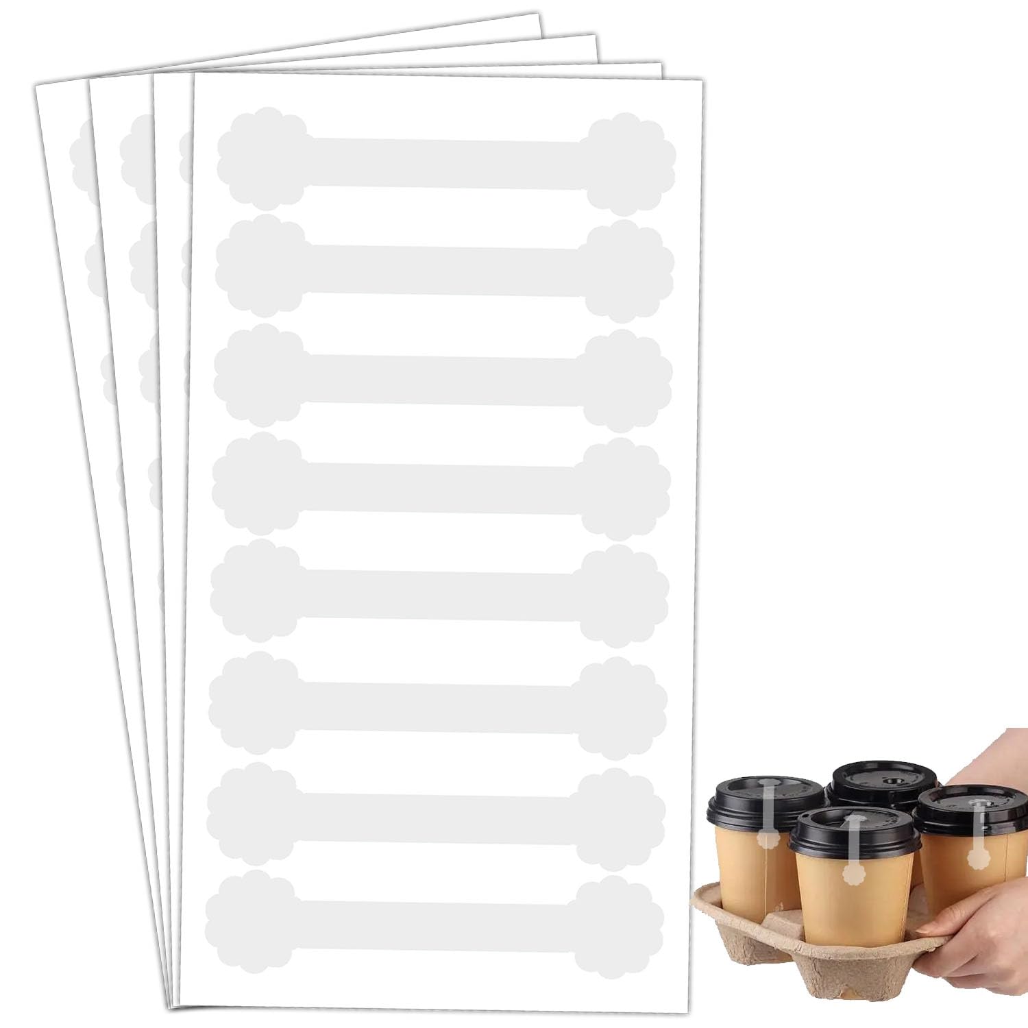 Photo 1 of 1000 Pcs Transparent Blank Tamper Evident Labels Tamper Proof Decals Package Seal Self Adhesive Security for Food Drink Packaging Sealing Delivery Supply