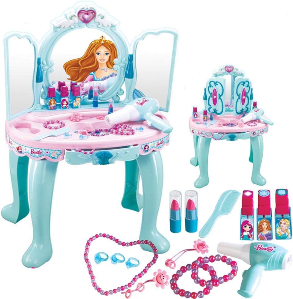 Hualieli Dressing Table Toys Set, Pretend Makeup Jewellery Kits, Frozen Makeup Dressing Table Toys Set, For Princess Girls