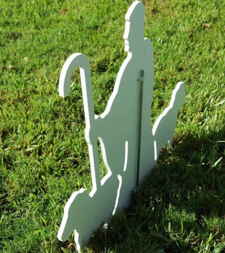 Teak Isle Christmas Outdoor Nativity Shepherd with Sheep Figure