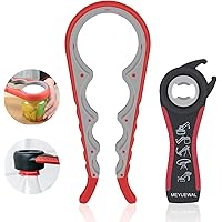Jar Opener, 5 in 1 Multi Function Can Opener Bottle Opener Kit with Silicone Handle Easy to Use for Children, Elderly…