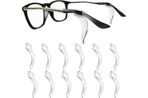 Silicone Non-Slip Ear Grip Hooks for Eye Glasses and Sunglasses,Eyeglass Ear Hook,Kids&Adults Sport Eyewear Retainer(Clear)