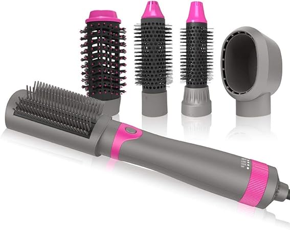 Candyana Warmluftburste 2 In 1 Fon Haarburste Lockenwickler Strecker Roller Styler Locken Keramik Nass Und Trocken Haare Kammen Amazon De Sport Freizeit