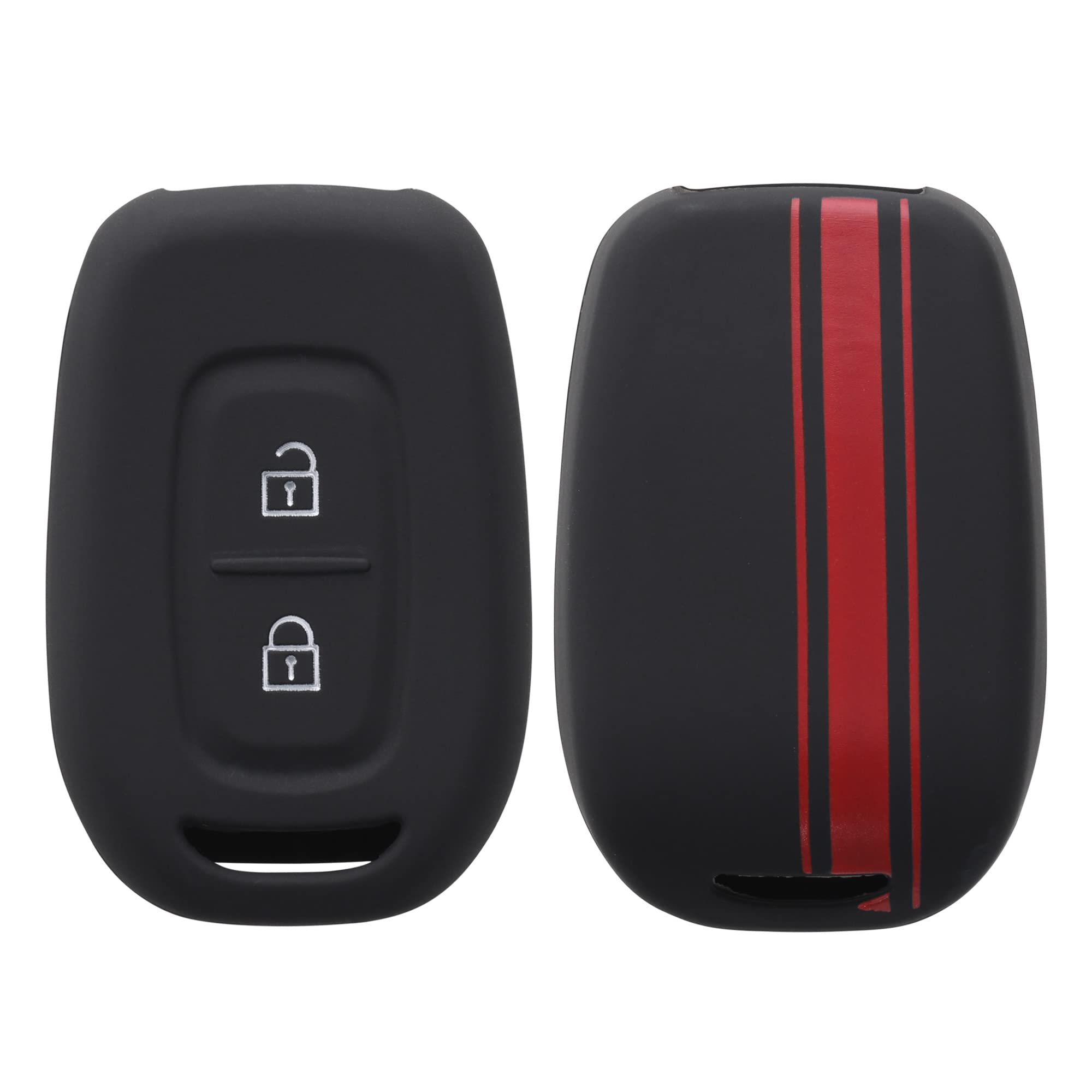 kwmobile Silicone Key Fob Cover Compatible with Renault Dacia 2 Button Remote Control Car Key