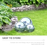 Operitacx 6" Mirror Polished Stainless Steel Sphere Garden Ornament view 6
