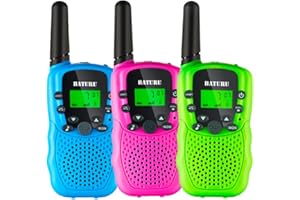 BATURU Walkie Talkies for Kids 3 Miles Long Range, Battery-Saving Walkie Talkie with Clear Sound, 22 Channels Kids Walkie Talkies 3 Pack, Stocking Stuffers for Girls Boys Age 5-10