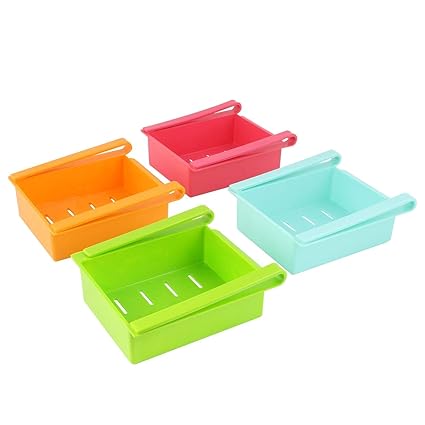 Palak Plastic Fridge Storage Set, Set of 2, Multicolor