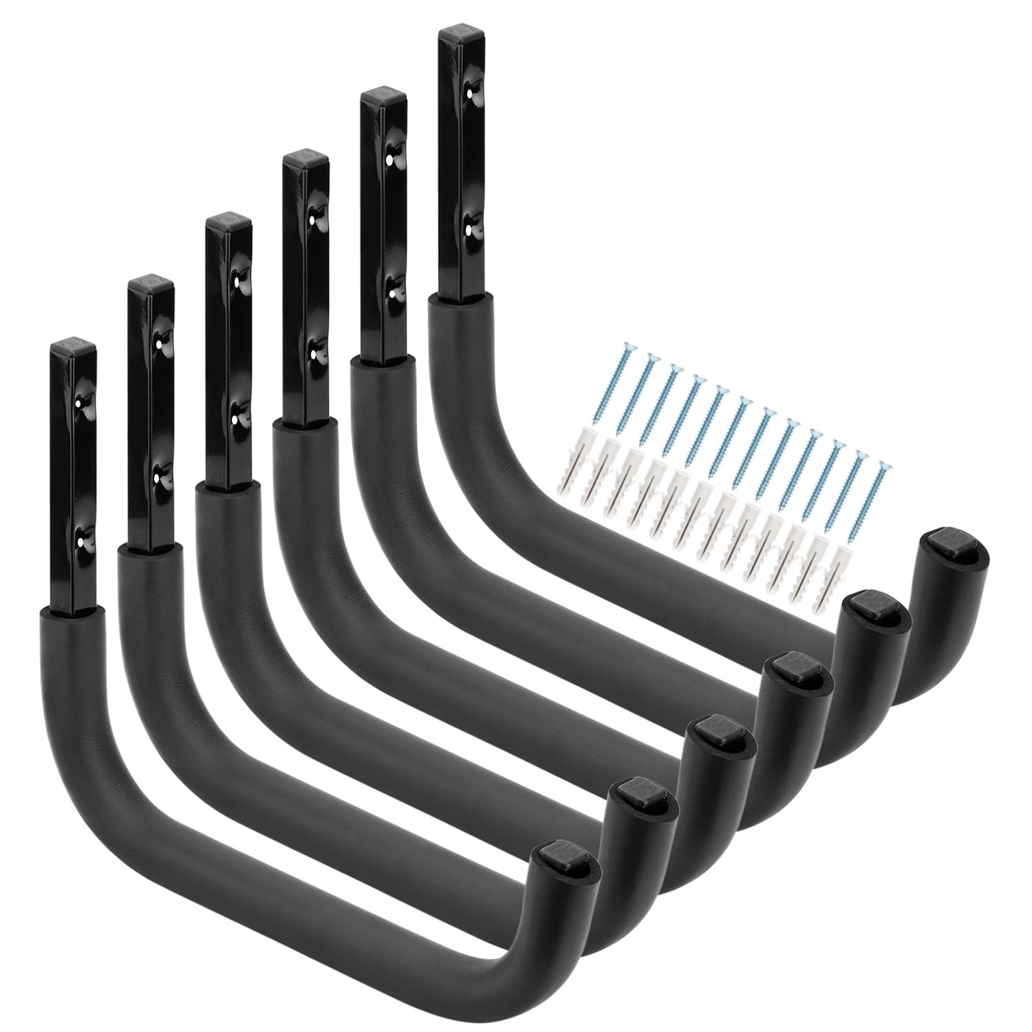 Heavy Duty Garage Storage Hooks, 31.5 CM Ladder Storage Hanger, Wall Mount Utility Hook for Outdoor Indoor Organizer Folding Chairs, Bike, Tools, Water Pipes