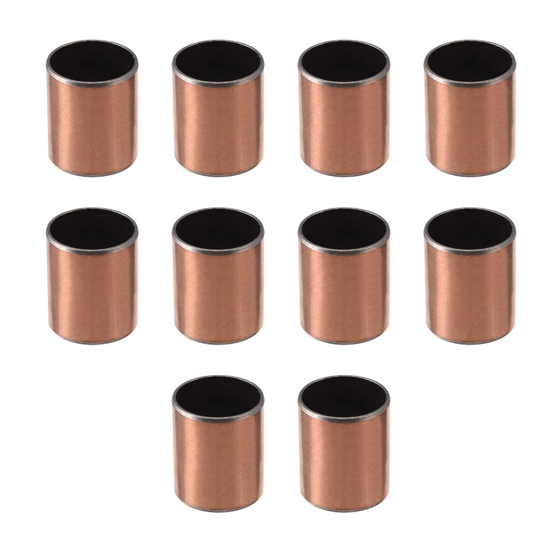 sourcing map Sleeve Bearing 15mm Bore x 17mm OD x 20mm Length Plain Bearings Wrapped Oilless Bushings 10pcs