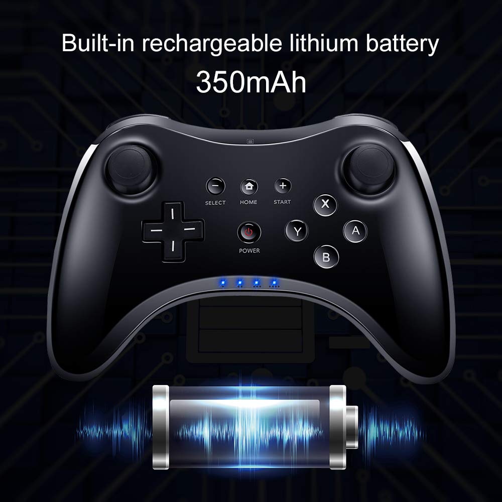 Cosaux FM05 Wii U Pro Controller, Nintendo Wii Classic Controller Wireless Wii U Gamepad with