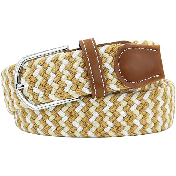 Set of 2 Womens Belt Casual Braided Elastic Fabric Woven  display picture 1