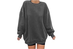 Ceboyel Women Crewneck Sweatshirt Trendy Oversized Pullover Sweater Long Sleeve Shirts Y2k Fashion Clothing 2023