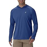 Runhit UPF 50+ Fishing Shirts for Men Long Sleeve Sun Protection Hoodie Lightweight Outdoor Workout Hiking Running Rash Guard