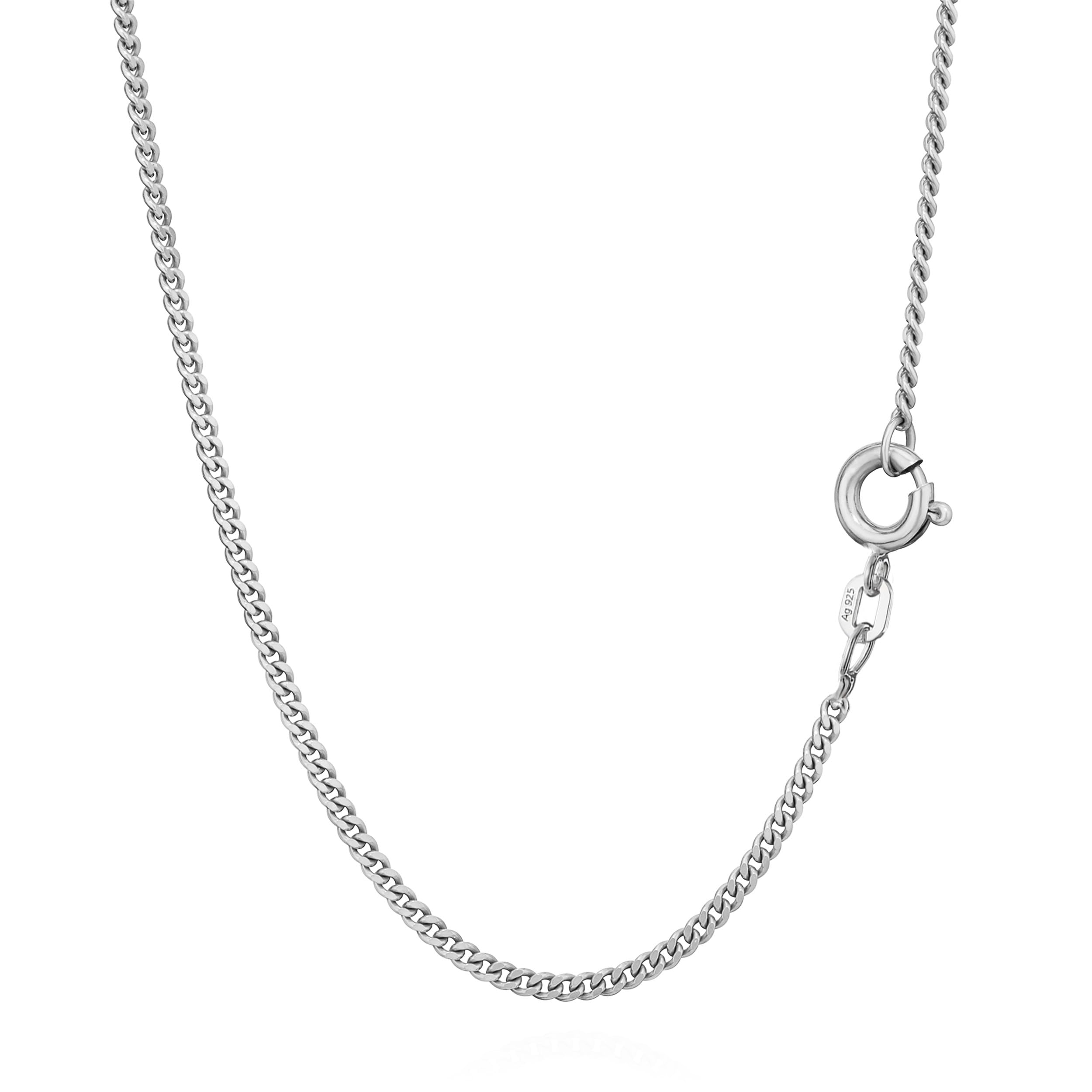 NKlaus 36cm 925 Sterling Silver chain curb chain 1,60mm wide 8892