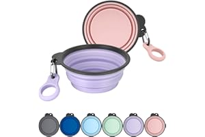 Aonkey Collapsible Dog Bowls with Bottle Carrier, 2 Pack Travel Dog Water Bowl Upgraded Carabiner, One-Piece Molded Rim No Fall Off or Crack, Foldable Silicone Portable for Pets Walking Hiking 15oz