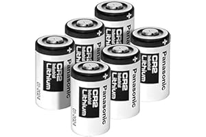 Panasonic CR2 Photo Lithium 3V Batteries for Mini 25 Mini 50 Mini 50S Mini 55 Pivi MP-100 & SP-1- Silver (Pack of 6)