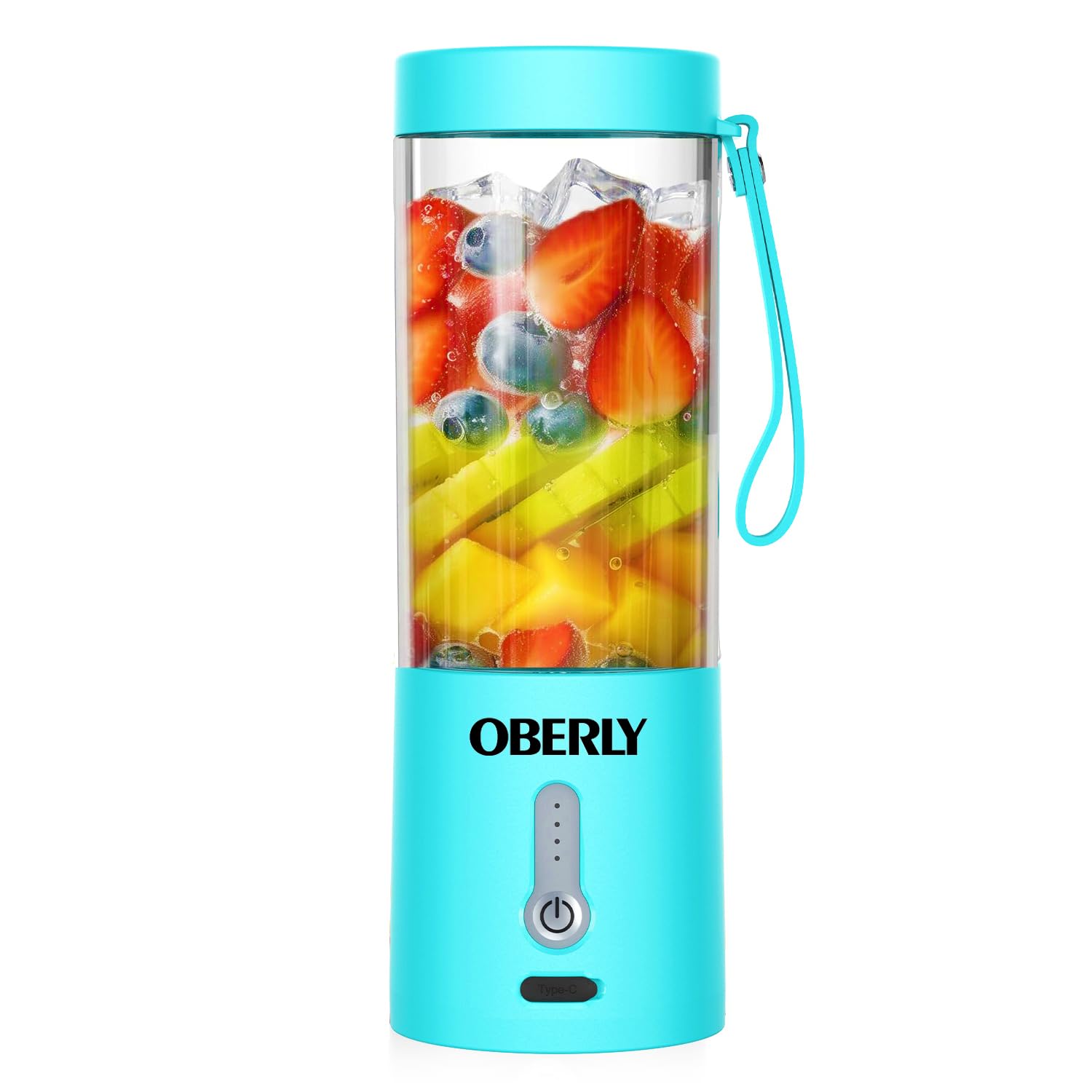 Photo 1 of Portable Blender for Shakes and Smoothies, OBERLY 18oz Cordless Personal Travel Small Blender for Protein with USB Rechargeable Battery, Stainless Steel Blades, Mini Travel Bottle, On the Go