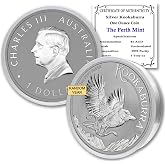 1990 - Present (Random Year) P 1 oz Silver Kookaburra Coin $1 Seller BU | Brilliant Uncirculated (in Capsule) with Certificate of Authenticity