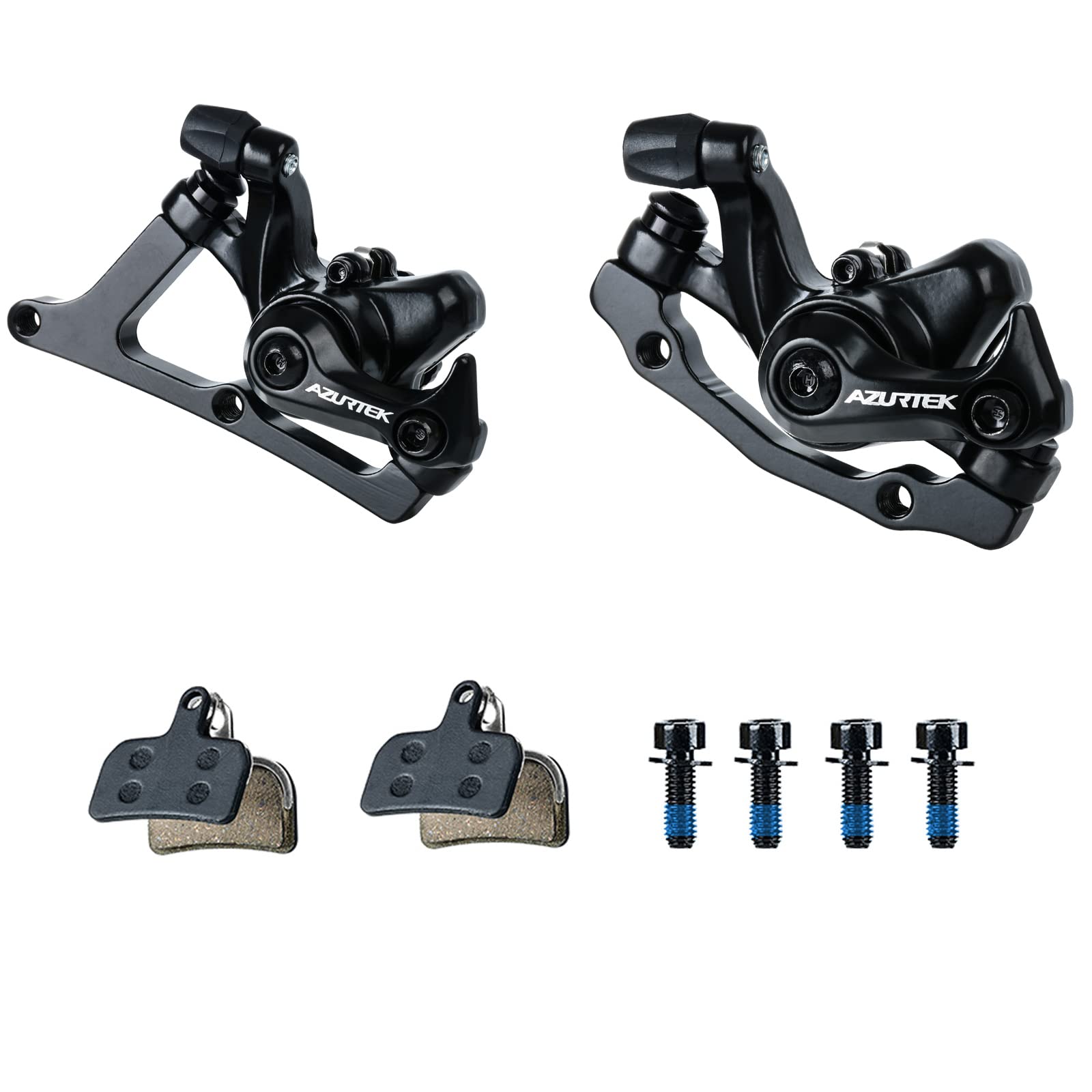 RUJOI Bike Disc Brake Caliper, Aluminum Mechanical Front and Rear Caliper for Road Bike, Mountain Bike