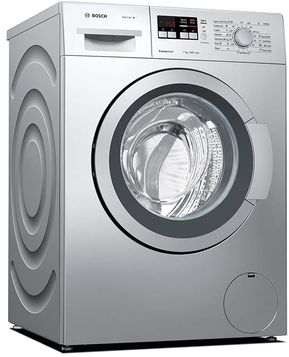 Bosch 7 kg Fully-Automatic Front Loading Washing Machine (WAK24164IN, Silver, Inbuilt Heater)
