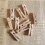 jijAcraft 3.5cm Mini Wood Pegs 100Pcs with Jute Twine for Photo Display view 4