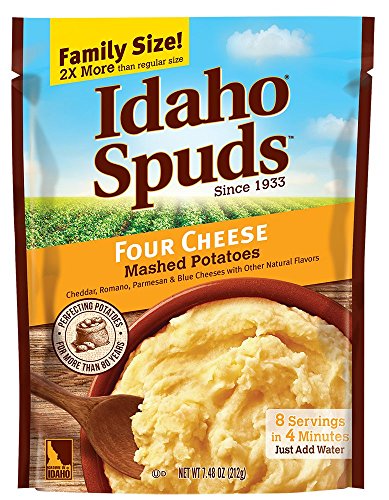 Idaho Spuds Family Size, Four Cheese Mashed Potatoes, 6 Count