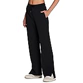 RBX Women's Lightweight Sweatpants Luxe Athleisure Fabric Wide Leg Pant with Pockets, Yoga Pants with Drawstring Waistband