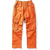 Mesinsefra Boys' Elastic Waist Cargo Pant Camouflage Cotton Casual Multi-Pockets Pull-On Pants