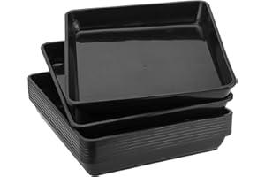 JOIKIT 10 PCS 8.8 x 8.8 Inch Square Plant Saucer, Plastic Plant Saucer Drip Tray, Square Flower Pot Tray for Indoors and Outd