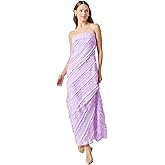endless rose Women's Strapless Ruffled Maxi Dress