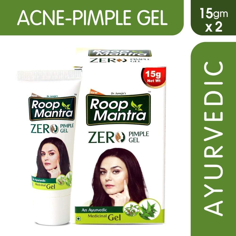 Roop Mantra Zero Pimple Gel 15gm, Pack of 2 (Anti Acne Pimple Gel for Men & Women)