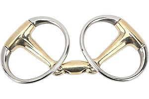 Horse Mouth Bit, 135mm Horse Snaffle Bit Stainless Steel and Copper Hinge Horse Loose Snaffle for Outdoor Gifts