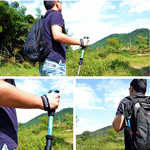 YOURJOY Folding Trekking Pole Collapsible Stick Ultralight Adjustable Alpenstocks with EVA Foam Handle,for Travel Hiking Climbing Backpacking Walking