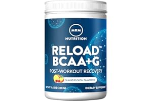 MRM Nutrition Reload BCAA+G Post-Workout Recovery| Island Fusion Flavored| 9.6g Amino Acids| with CarnoSyn®| Muscle Recovery| Keto Friendly| 26 Servings