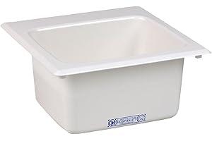 Mustee 20 Bar Sink, 15-Inch x 15-Inch, White