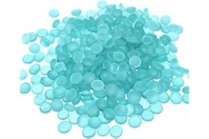 KOLTOSE BY MASH Flat Glass Marbles for Vases - 5 LB Frosted Aqua Blue Decorative Stone Beads for Vases, Crafts, Colored Rocks Table Scatter, Aquarium and Fish Tank Pebbles, Centerpieces, Gem Décor, Floral Displays
