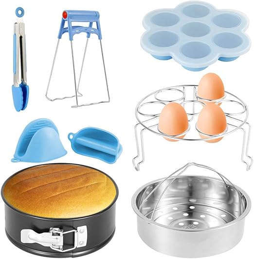 Amazon Pandatree Jp圧力鍋専用 アクセサリー 4 8l 5 7l 7 6l圧力鍋対応 7個セット蒸し器 卵蒸し器 シリコン ミト エッグカッター 料理 スプリングフォームケーキパン キッチンツール シリコン鍋敷き 7穴シリコン器 調理器具 オンライン通販