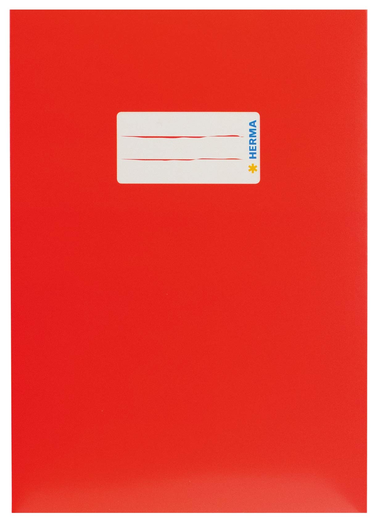 HERMA 19762 Notebook Covers A5 Cardboard Red, Pack of 10, Notebook Covers with Labelling Field Made of Sturdy and Extra Strong Paper, Notebook Cover Set for School Notebooks, Coloured — image 1