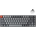 Keychron K6 Hot Swappable Wireless Bluetooth 5.1/Wired Mechanical Gaming Keyboard, 65% Compact 68-Key RGB LED Backlight Keychron Super Brown Switch Rechargeable Battery for Mac Windows