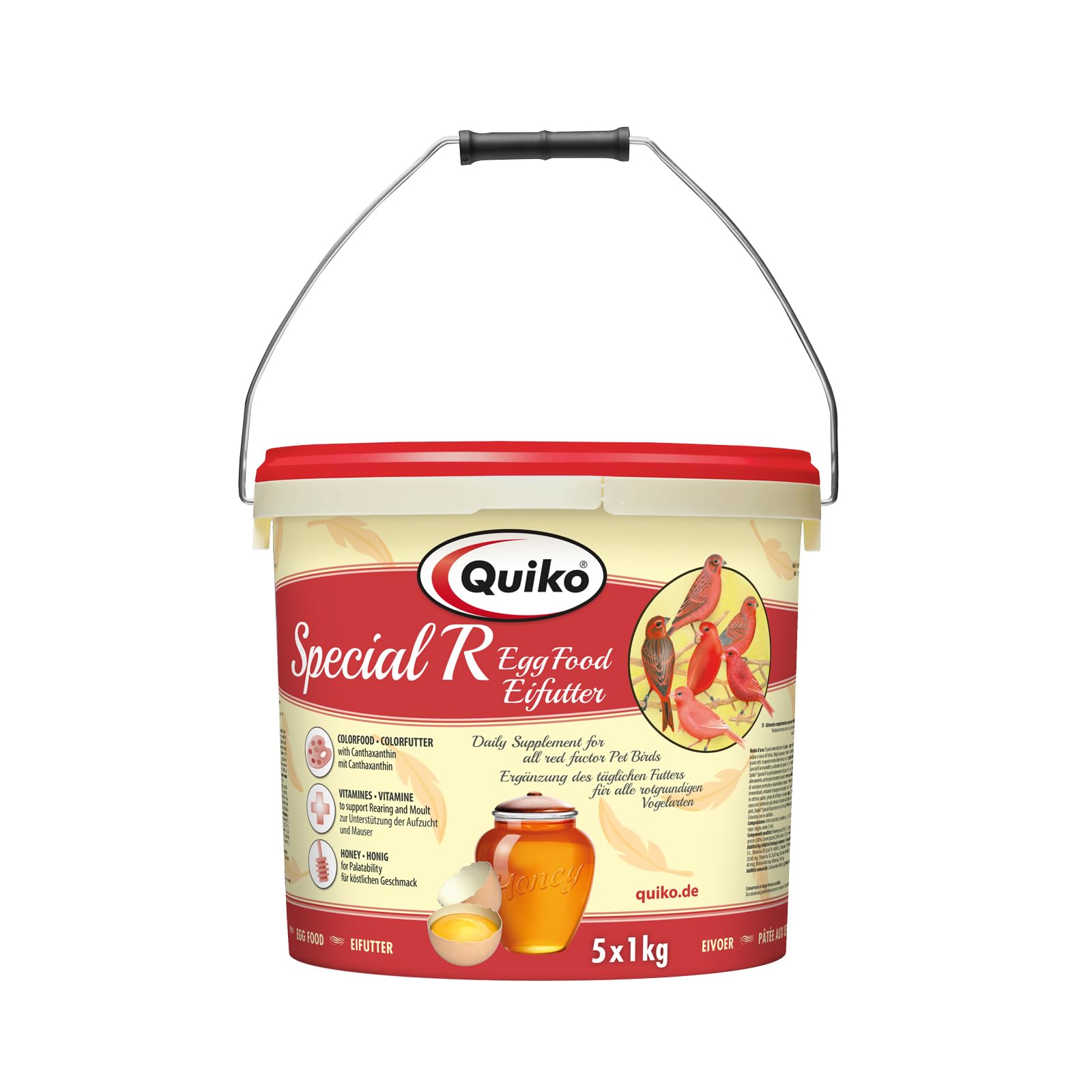 Quiko Special Egg Food Red 5 kg - Egg food for all red-grounded bird species
